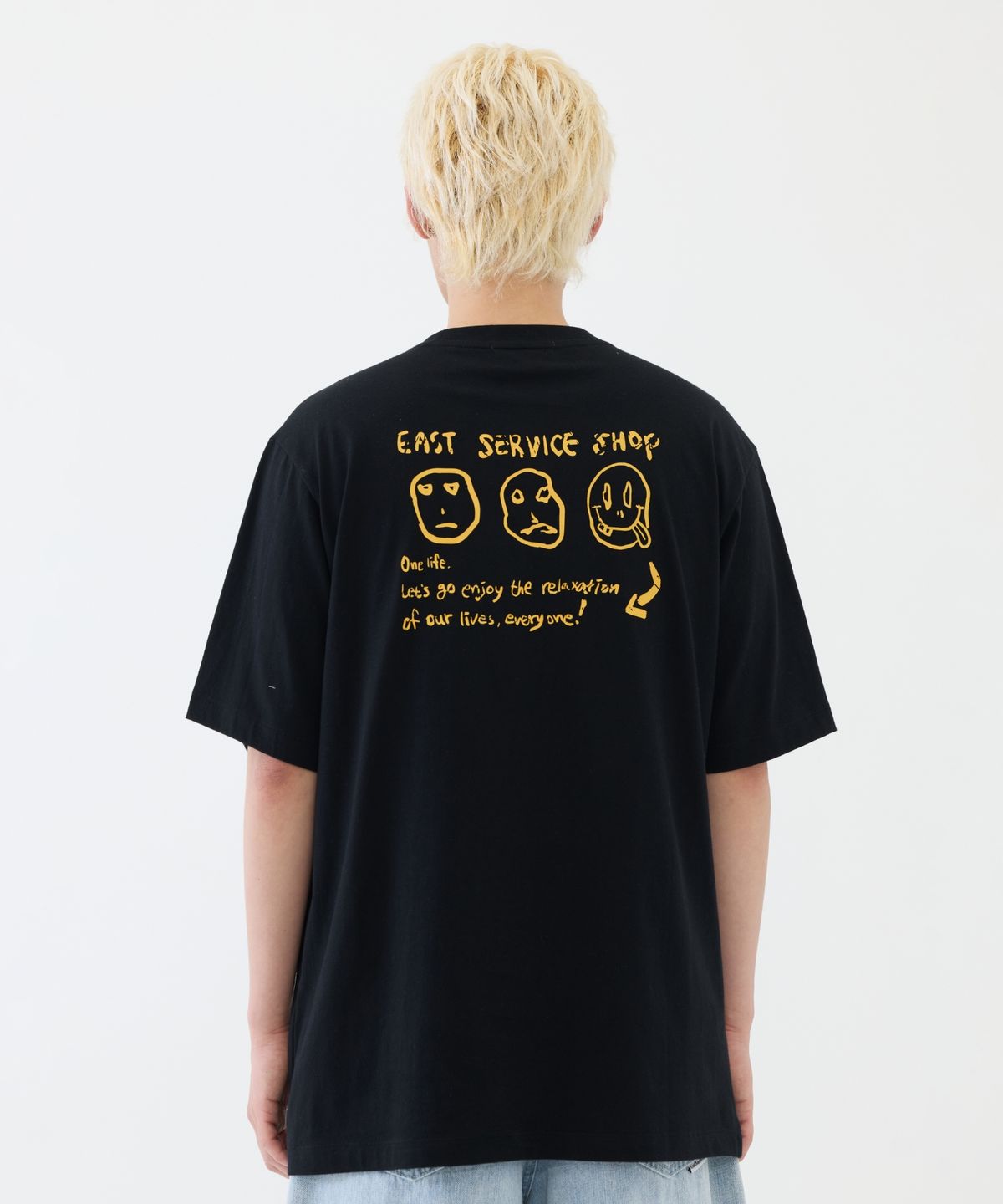 이스트서비스샵(eastserviceshop) Night Drawing Half T- Black