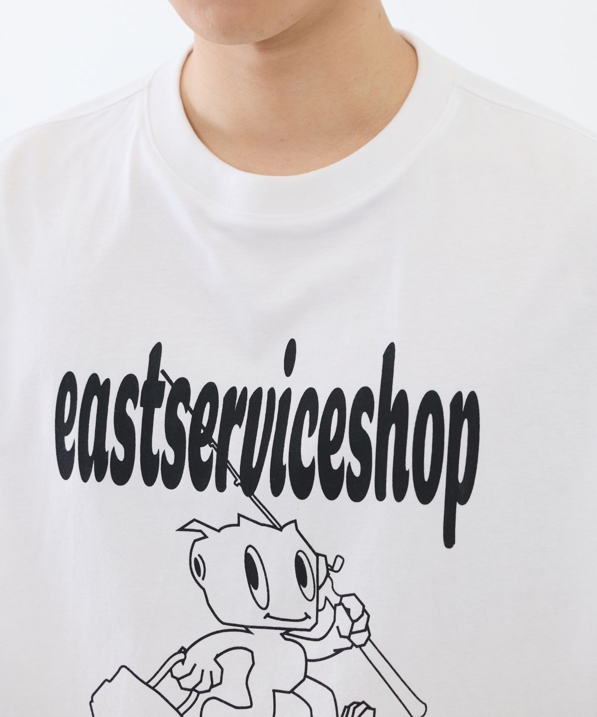 이스트서비스샵(eastserviceshop) Fishing Robo Half T - White