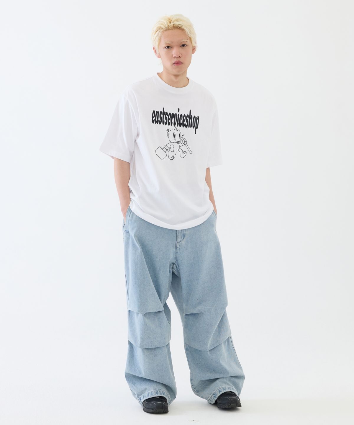 이스트서비스샵(eastserviceshop) Fishing Robo Half T - White