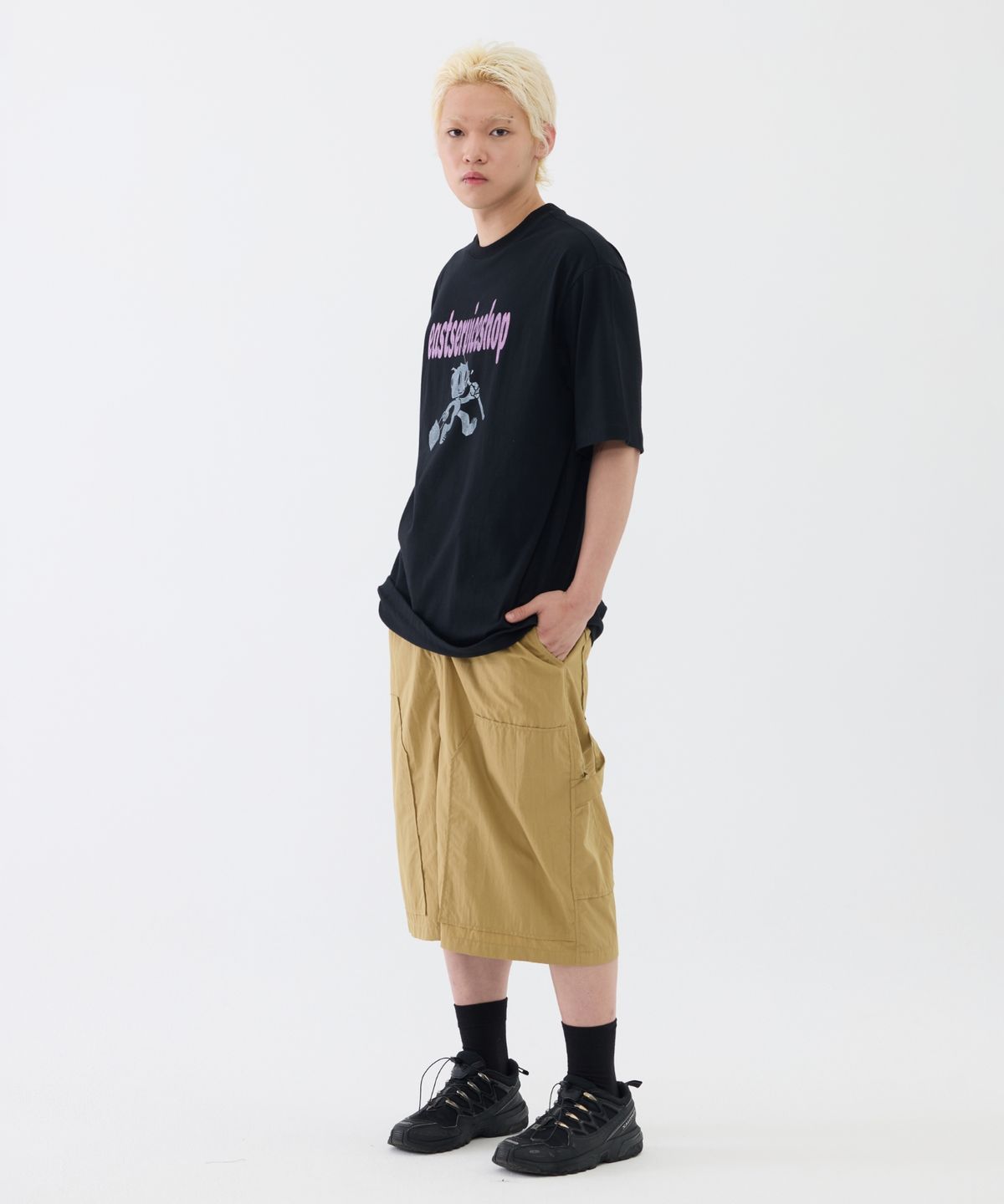 이스트서비스샵(eastserviceshop) Fishing Robo Half T - Black