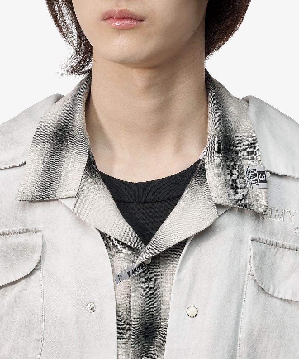 MUSINSA | MAISON MIHARA YASUHIRO Double Layered Shirt - Light Gray