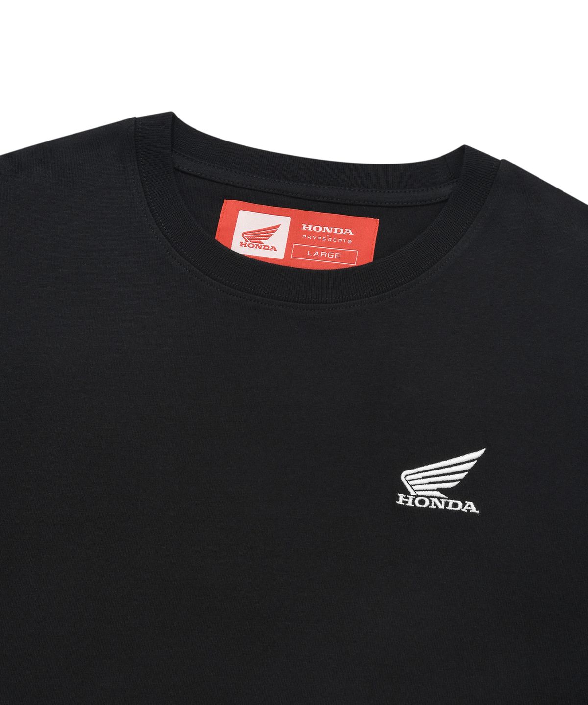 핍스 모터사이클(PHYPS MOTORCYCLE) [2Pack] Honda Original Wing Logo Short Sleeve Black / Black