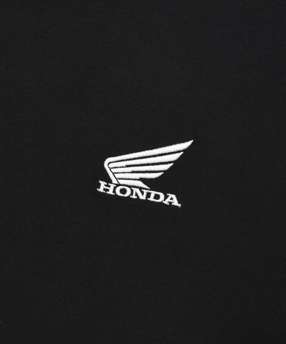 핍스 모터사이클(PHYPS MOTORCYCLE) [2Pack] Honda Original Wing Logo Short Sleeve Black / Black