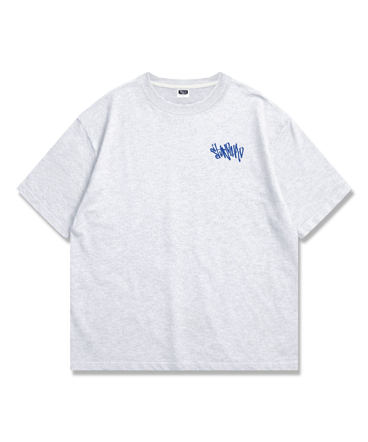 오리지널데이(ORIGINALDAY) 스탠다드 레터링 반팔 티셔츠 오버핏 남녀공용 White melange