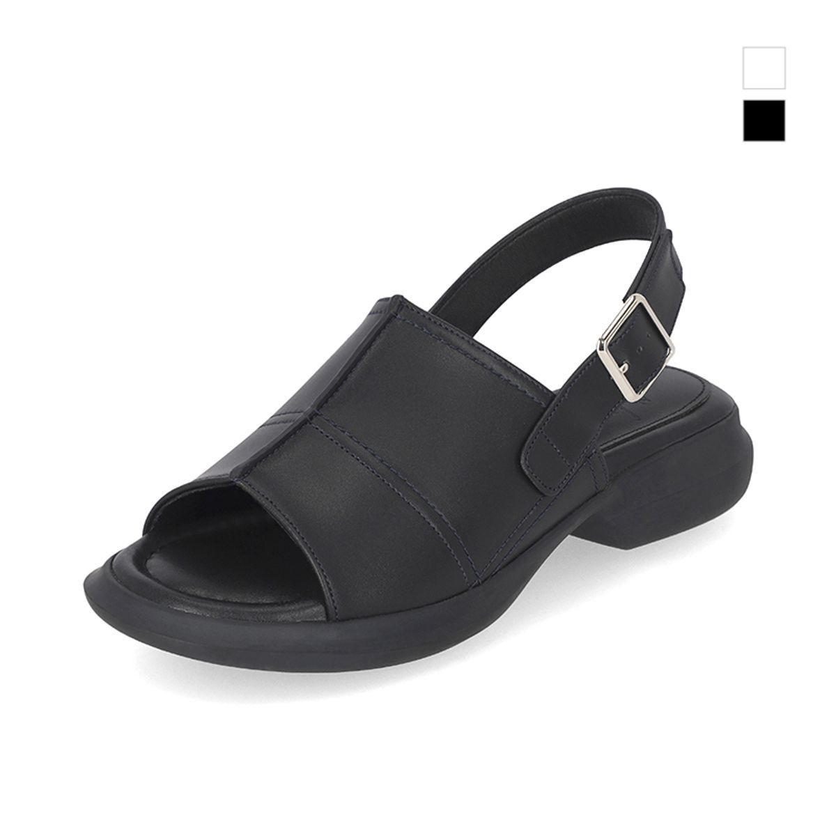 엘칸토(ELCANTO) 마쯔 여성 와이드라인 포인트 샌들 3.5cm LCWW49M426
