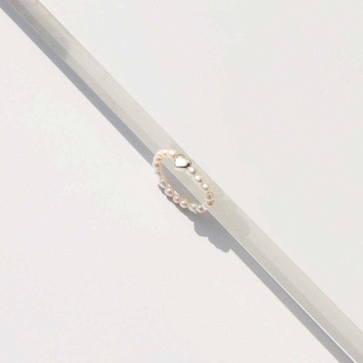 봉보(BONBEAU) Mini motif water pearl Ring 미니 모티브 천연 담수진주 밴딩 반지 3mm