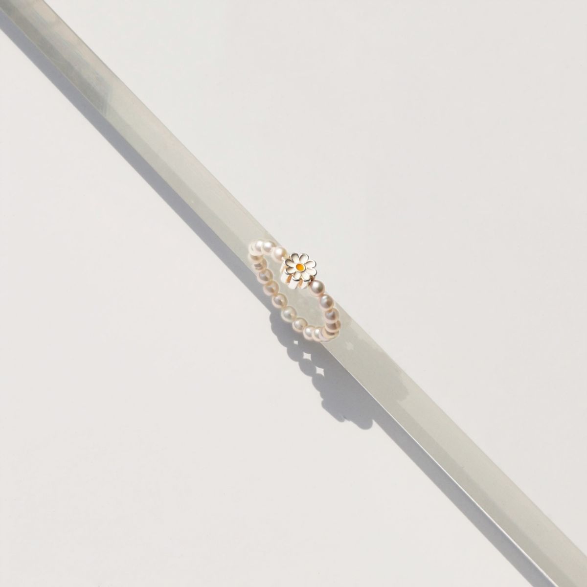 봉보(BONBEAU) Mini motif water pearl Ring 미니 모티브 천연 담수진주 밴딩 반지 3mm