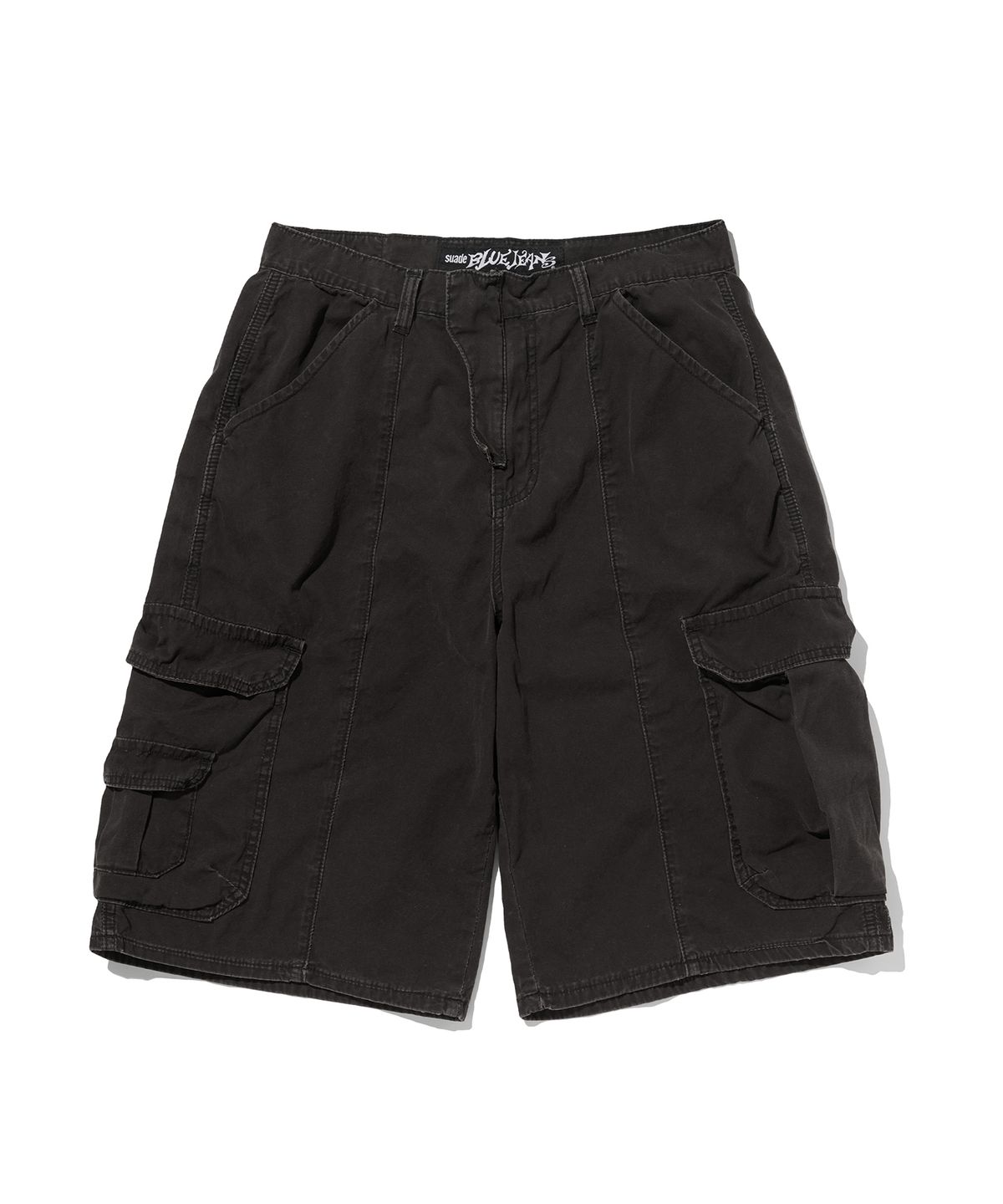 스웨이드(SUADE) WIDE CARGO SHORTS [BLACK]