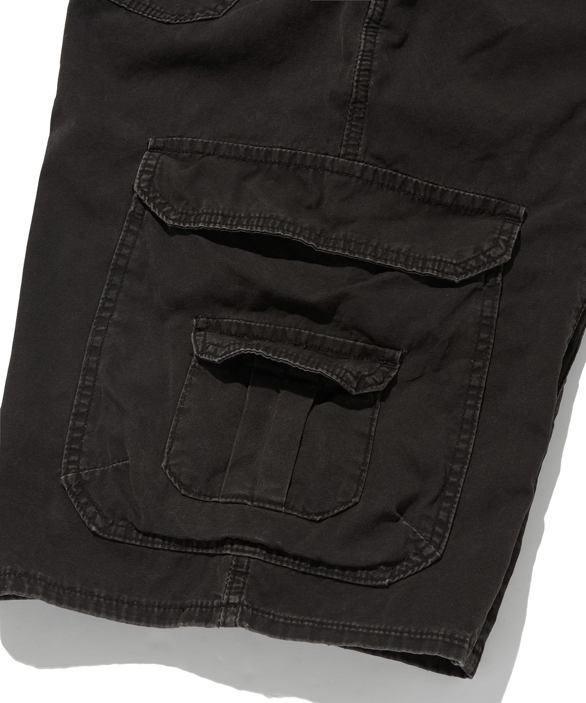 스웨이드(SUADE) WIDE CARGO SHORTS [BLACK]