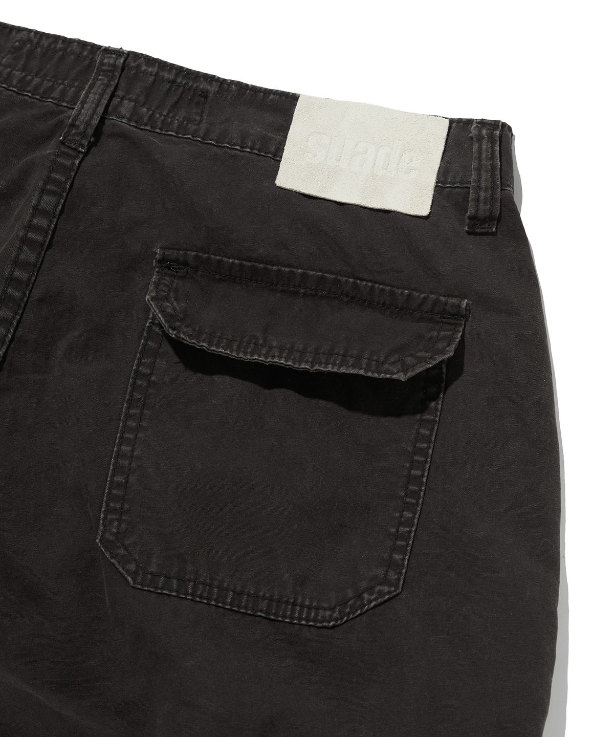 스웨이드(SUADE) WIDE CARGO SHORTS [BLACK]