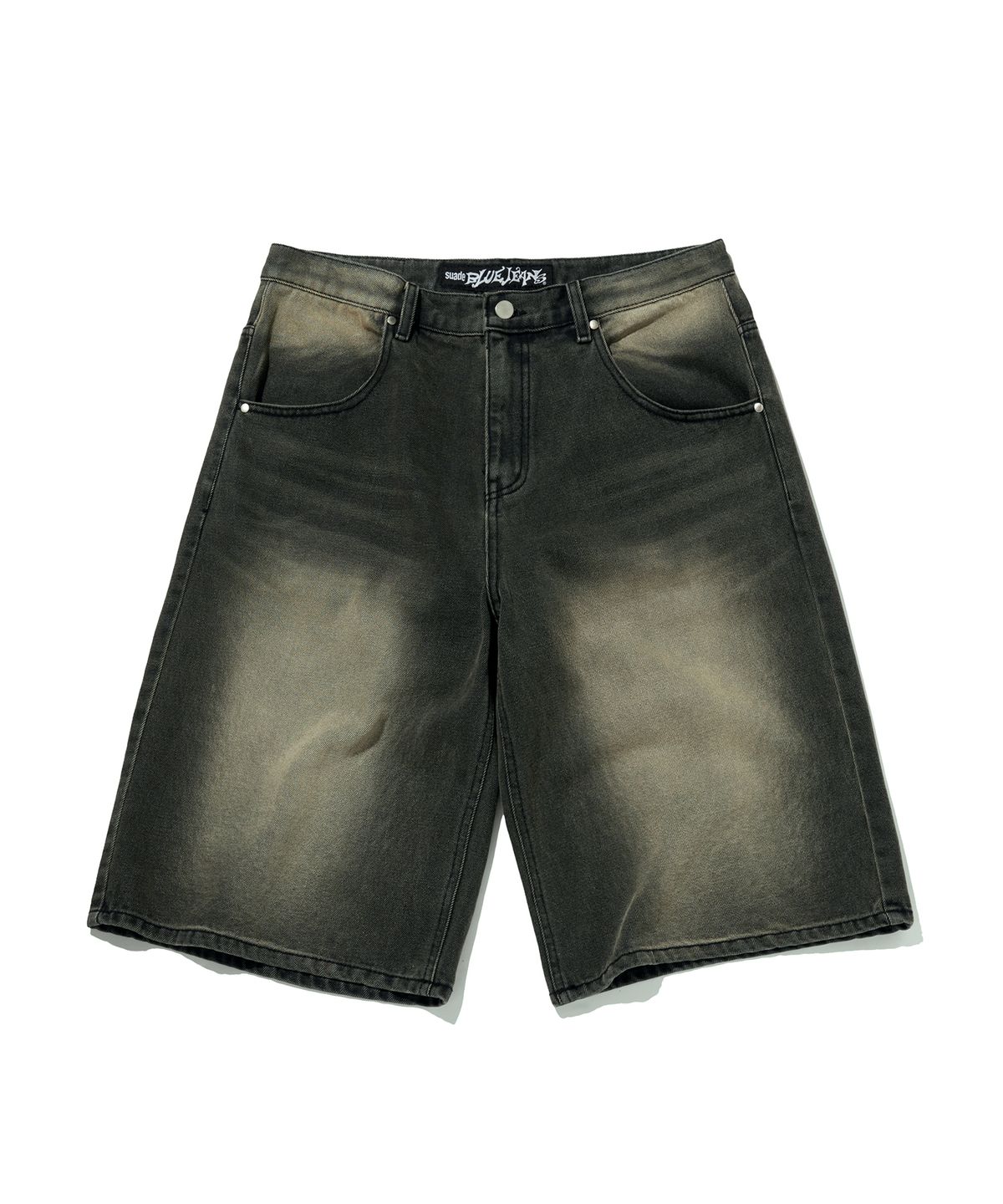 스웨이드(SUADE) COLOR WASHED DENIM SHORTS [BLACK]