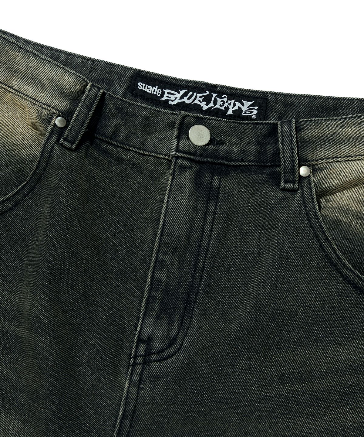 스웨이드(SUADE) COLOR WASHED DENIM SHORTS [BLACK]