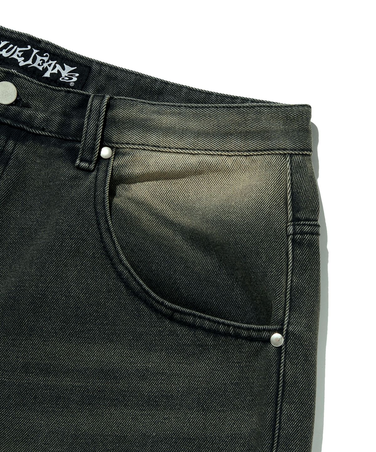스웨이드(SUADE) COLOR WASHED DENIM SHORTS [BLACK]