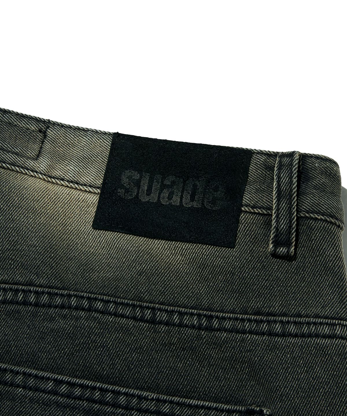 스웨이드(SUADE) COLOR WASHED DENIM SHORTS [BLACK]
