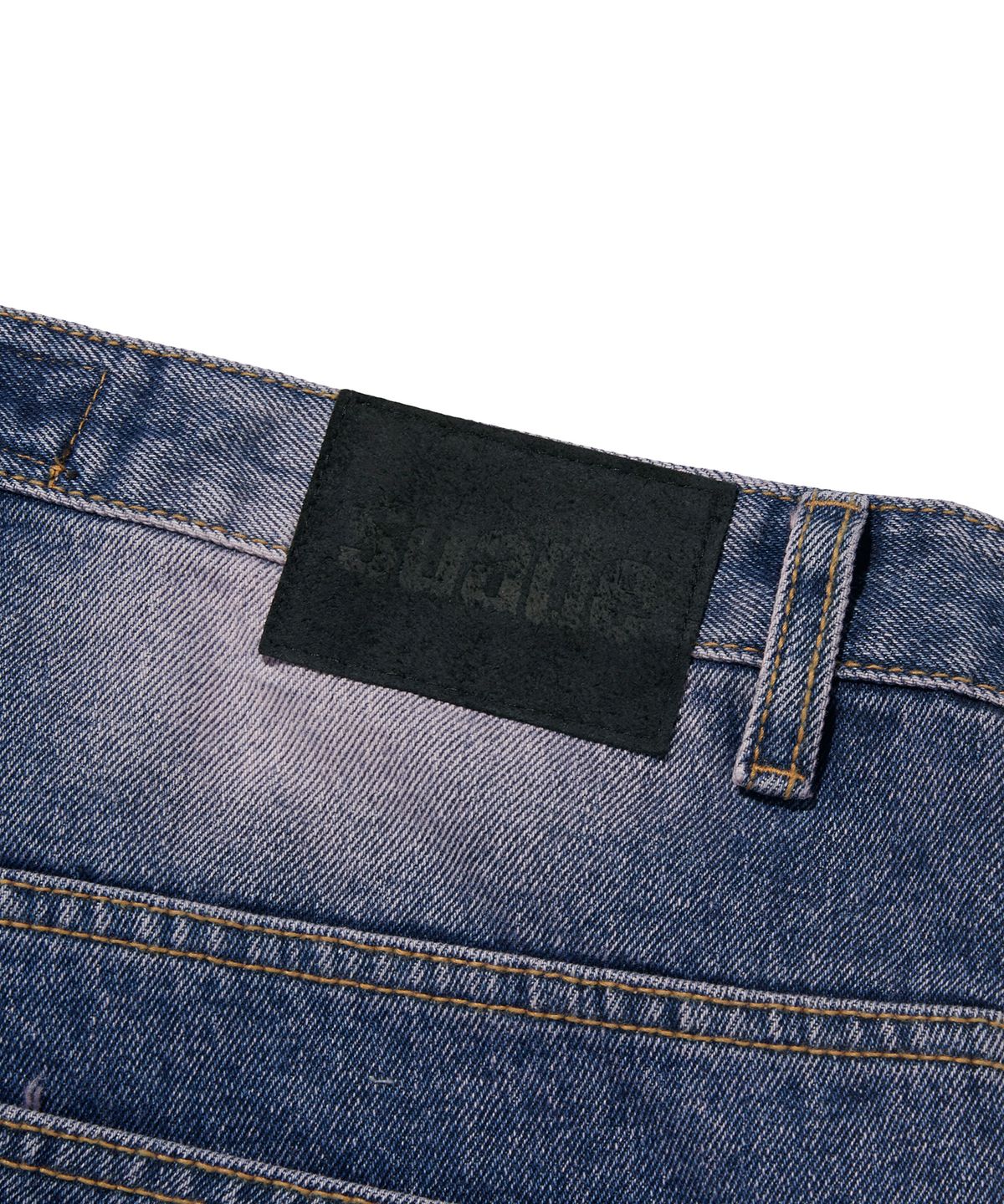 스웨이드(SUADE) COLOR WASHED DENIM SHORTS [PURPLE]