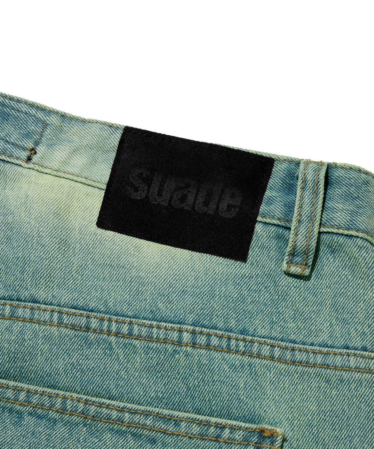스웨이드(SUADE) COLOR WASHED DENIM SHORTS [BLUE]