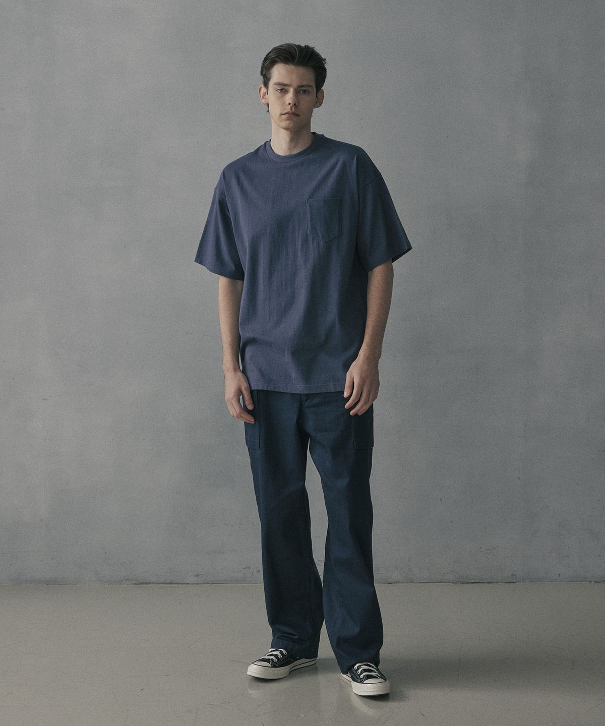 엠프(AMF) Loosed Pocket T-Shirt - Navy