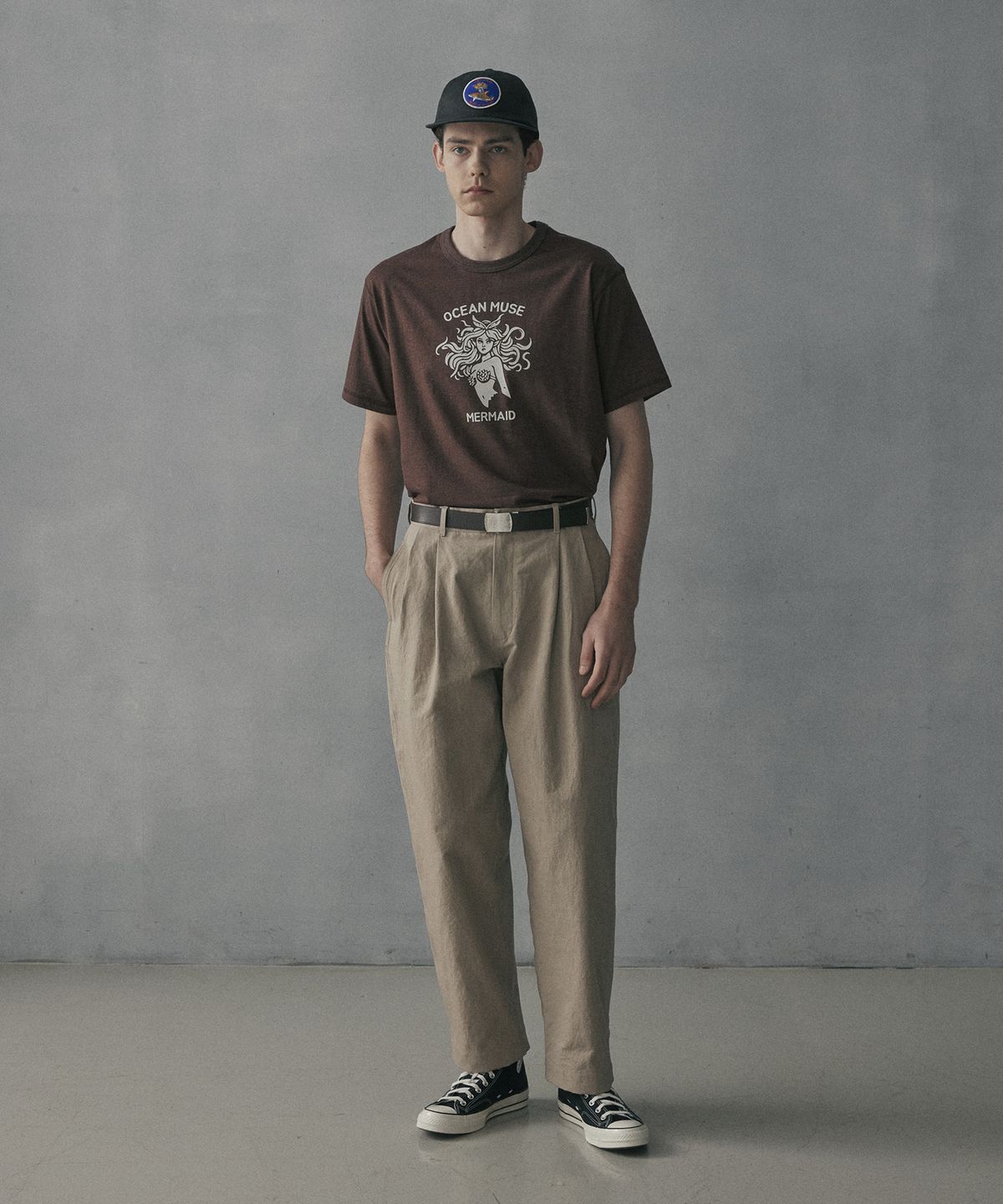 엠프(AMF) Mermaid T-Shirt - Brown