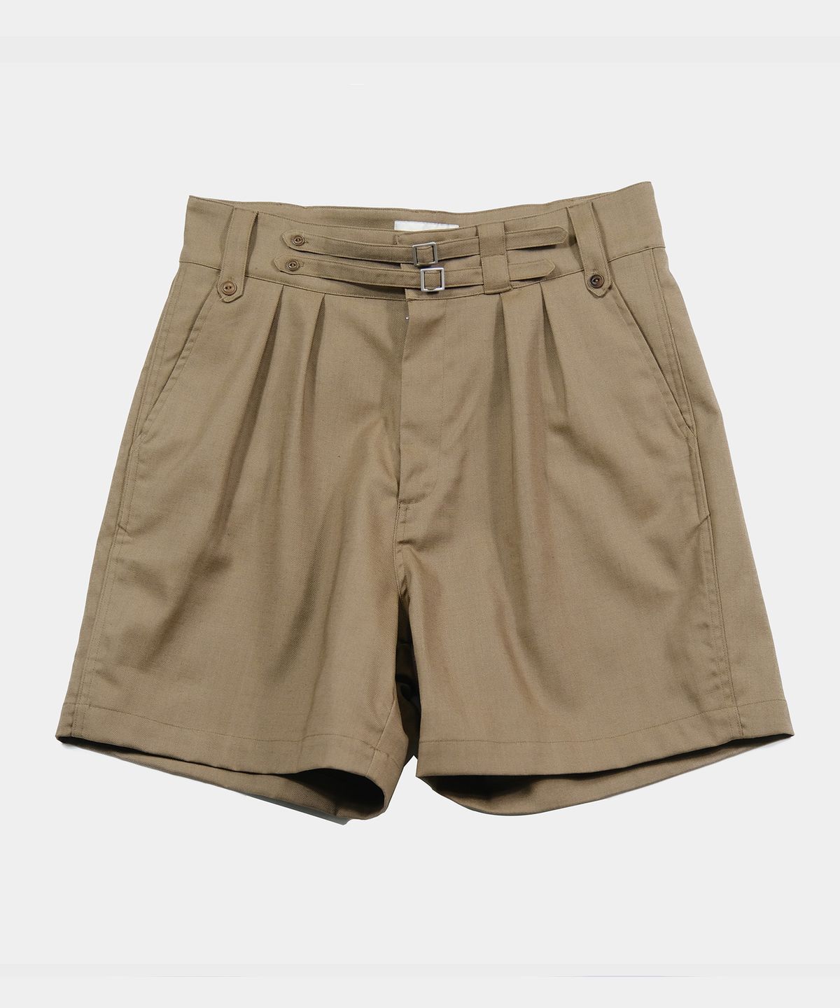 엠프(AMF) Ramie 2 Strap Gurkha Shorts - Brown