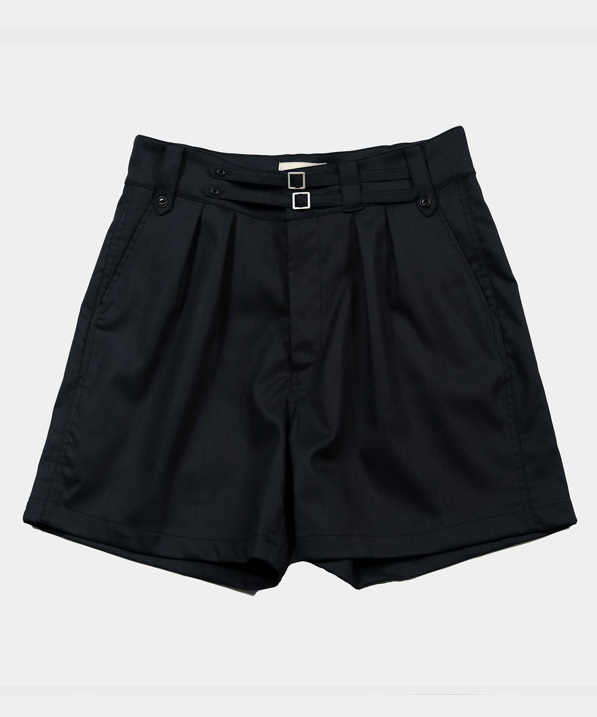 엠프(AMF) Ramie 2 Strap Gurkha Shorts - Black