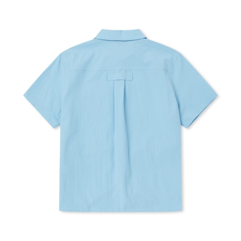 さらに100円引き◆NERDY◆seersucker short sleeve shirt MUSINSA | NERDY Seersucker short sleeve shirt sky blue