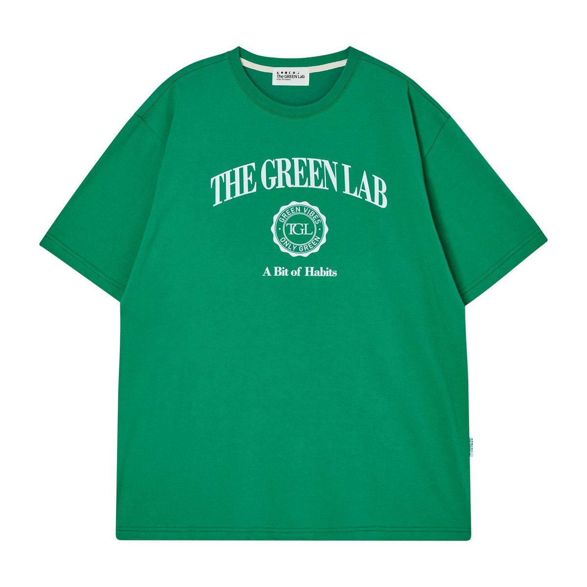 더그린랩(THE GREEN LAB) 바시티 그래픽 반팔티셔츠 [그린]