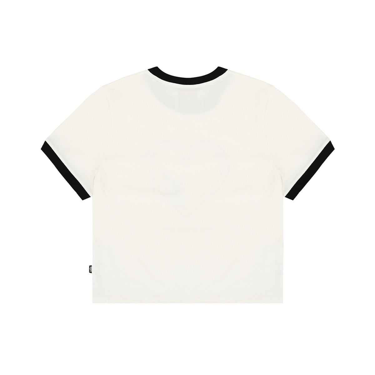 이피티(EPT) WM HEART NIBBLE RINGER T-SHIRT (WHITE/BLACK)