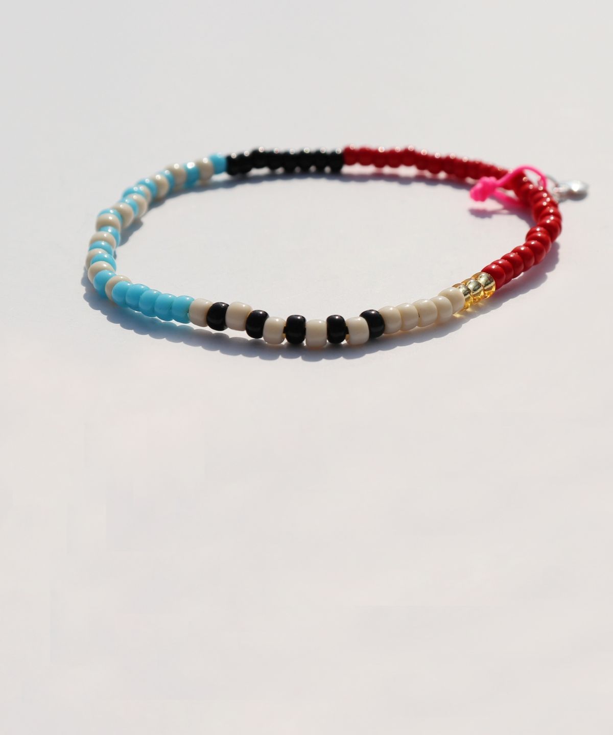 봉보(BONBEAU) Awesome color line glass beads Bracelet 컬러 믹스 글라스 비즈 밴딩 팔찌