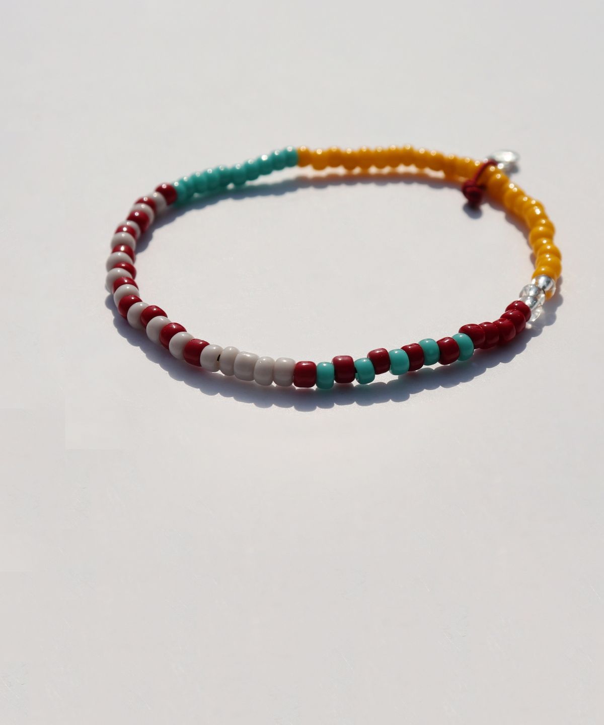 봉보(BONBEAU) Awesome color line glass beads Bracelet 컬러 믹스 글라스 비즈 밴딩 팔찌