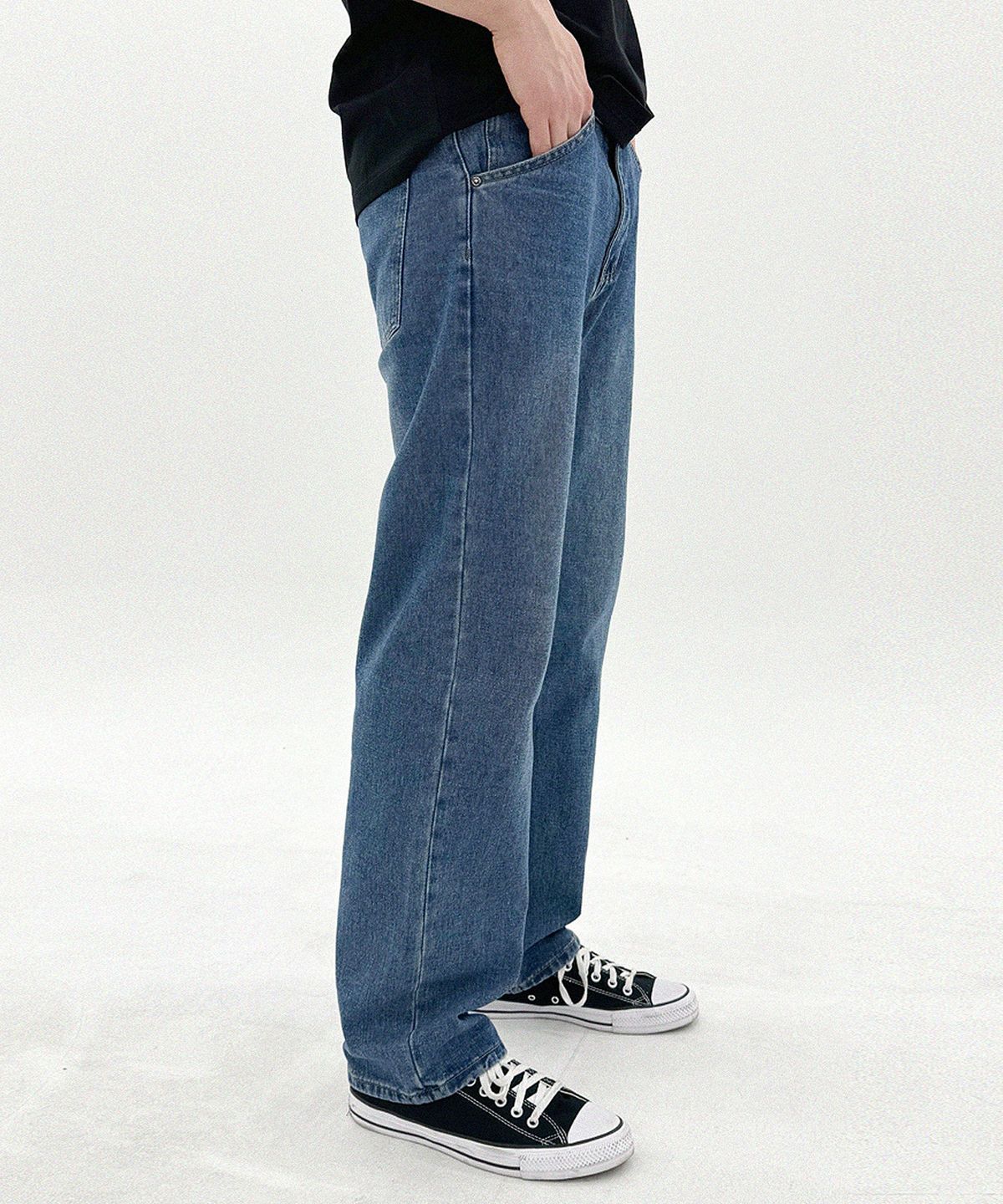누빈다(NUBINDA) 세미 와이드 데님 [블루]
