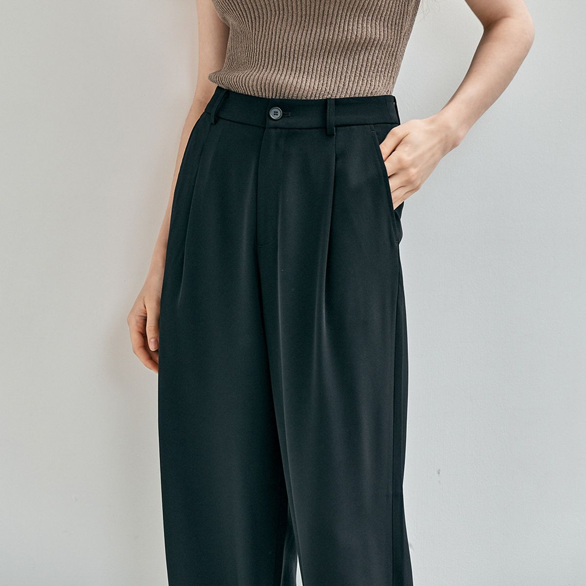 웬스데이딜라잇(WEDNESDAY DELIGHT) WD_Summer wide slacks_BLACK