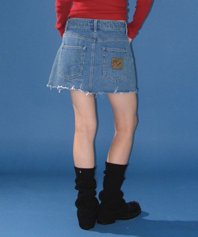 ★2024SS新作★RONRON★POCKET POINT CUTTING DENIM MINI SKIRT MUSINSA | RONRON POCKET POINT CUTTING DENIM MINI SKIRT LIGHT