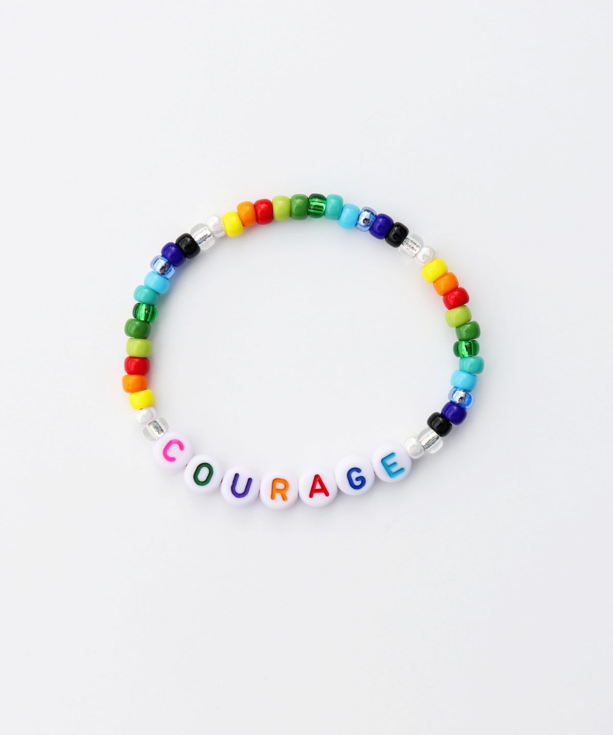 봉보(BONBEAU) Cool summer my initial beads Bracelet 컬러 이니셜 비즈 밴딩 팔찌
