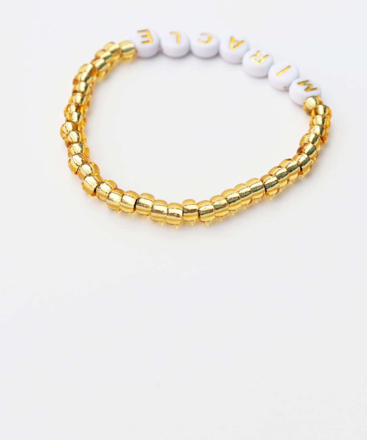 봉보(BONBEAU) Cool summer my initial beads Bracelet 컬러 이니셜 비즈 밴딩 팔찌