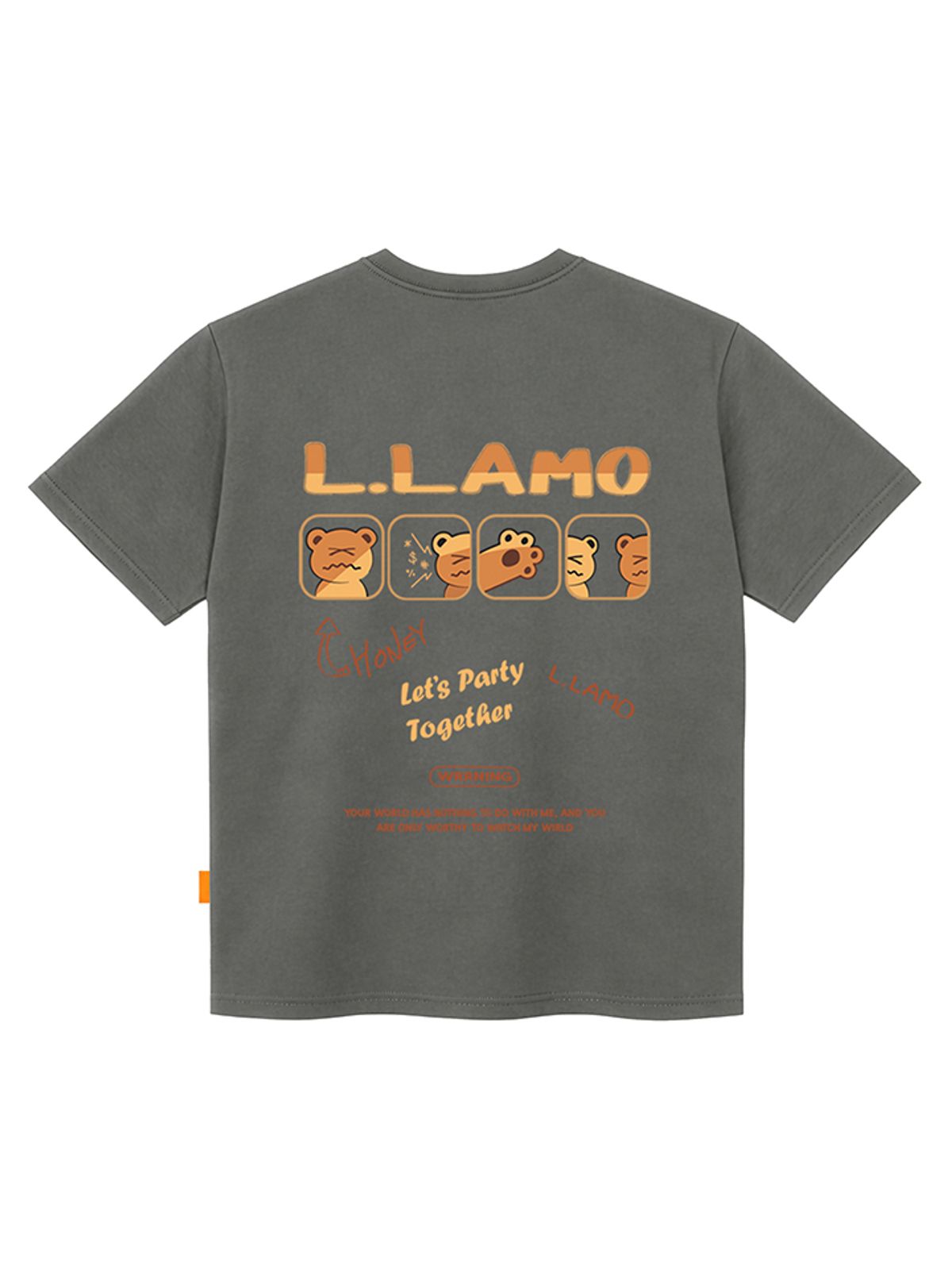 엘라모(LLAMO) 렛츠파티 반팔티셔츠 남녀공용 빅사이즈 S~4XL
