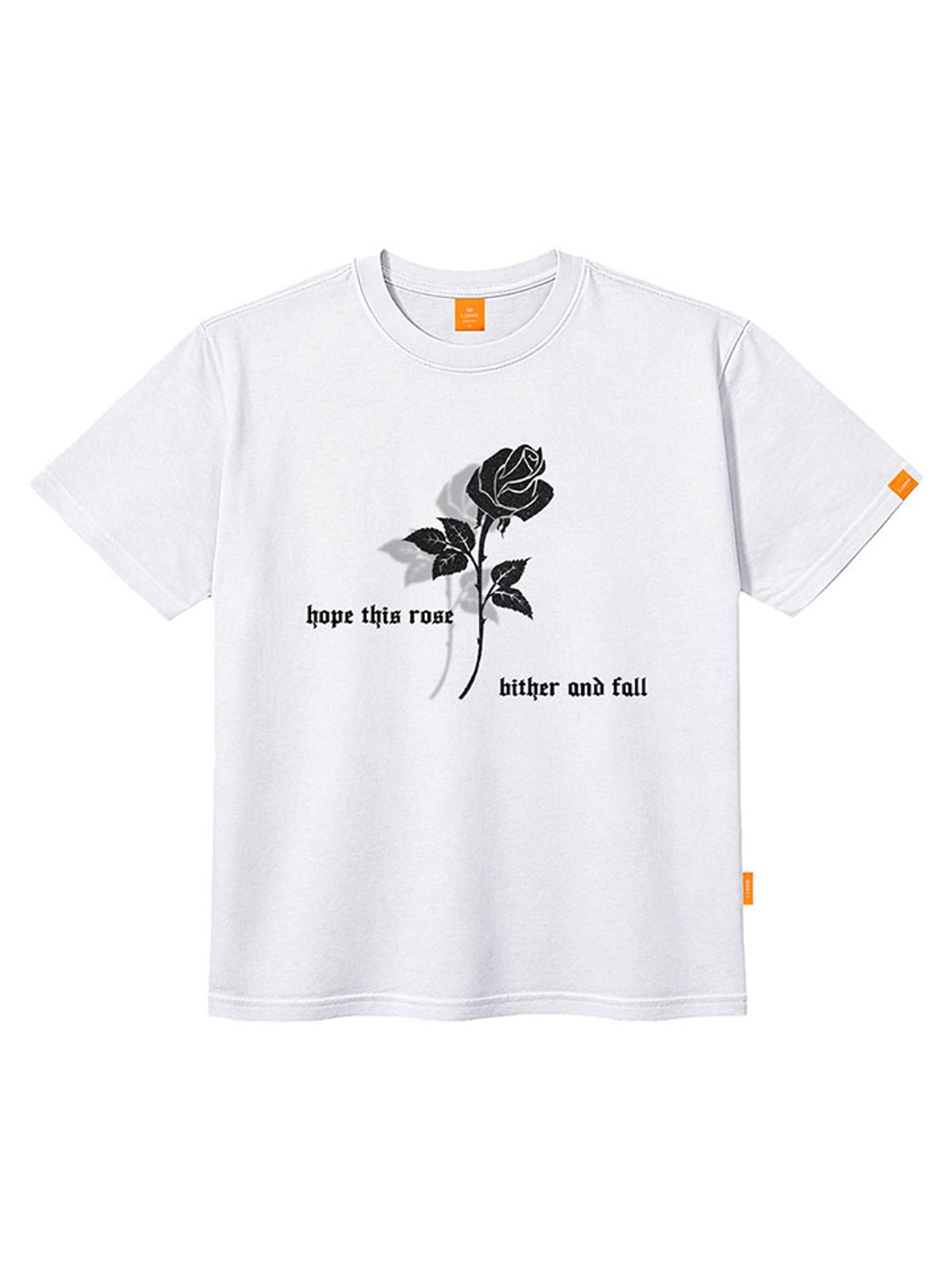 엘라모(LLAMO) 블랙로즈 반팔티셔츠 남녀공용 빅사이즈 S~4XL