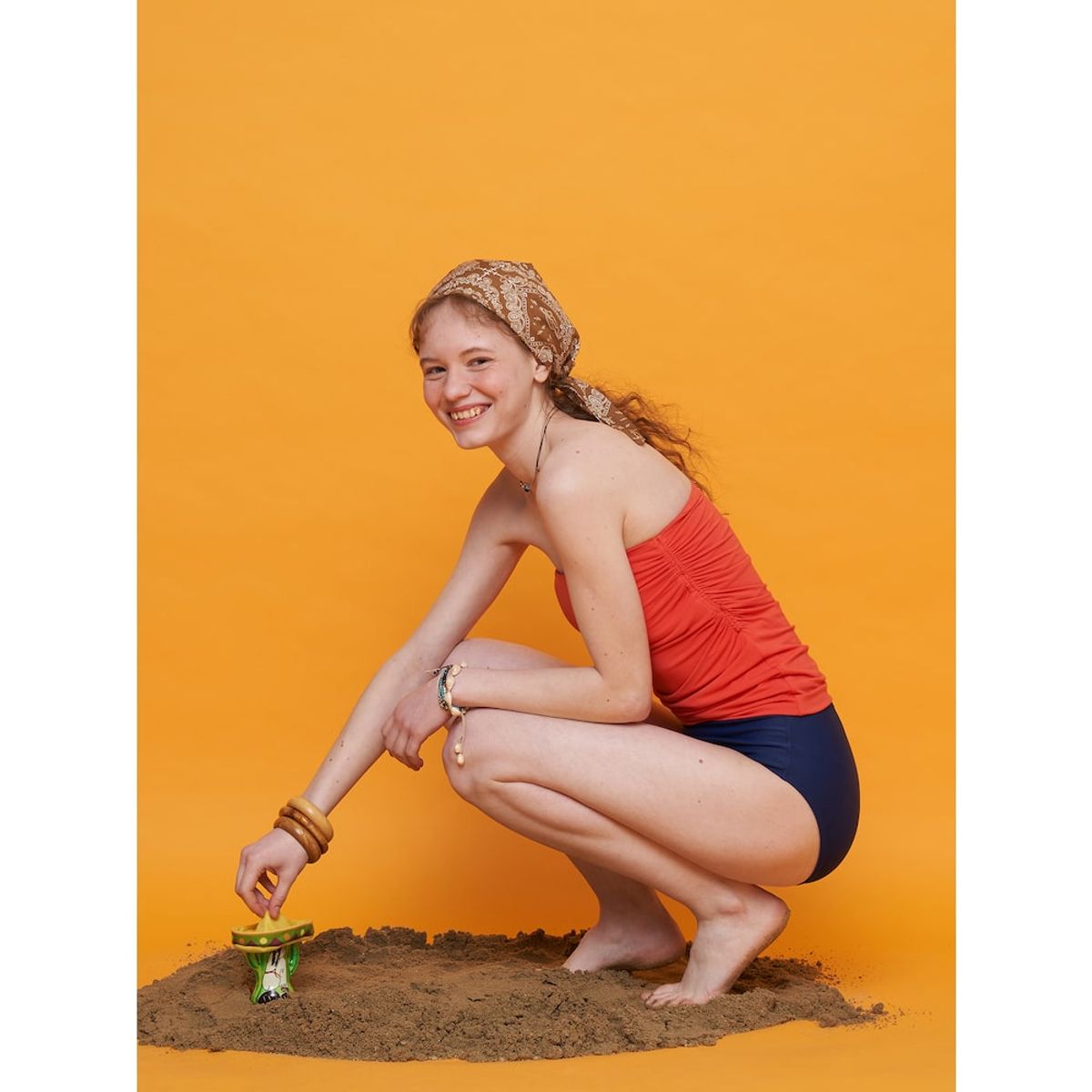 샌드 사운드(SAND SOUND) Color Tube Top  Orange