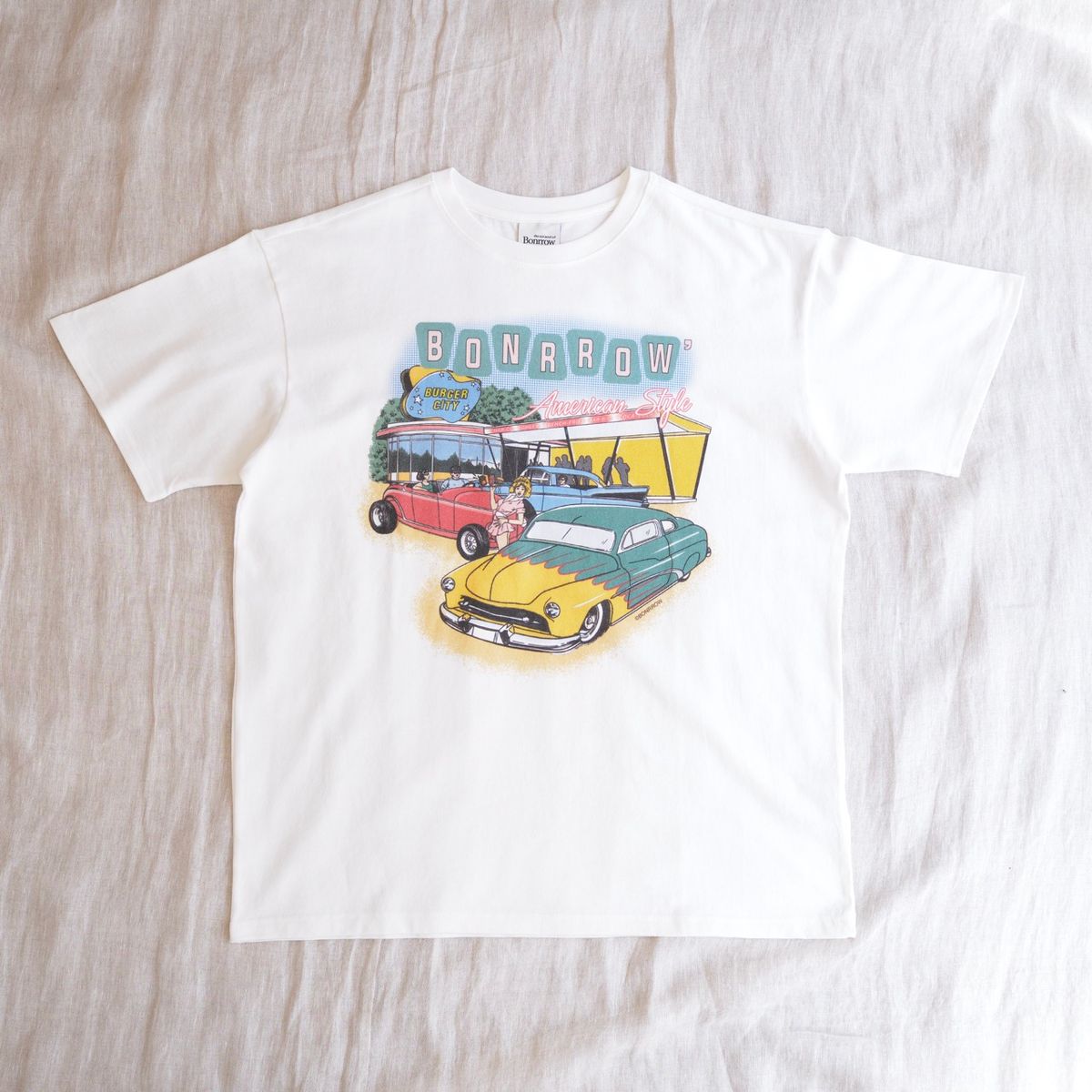 본로우(BONRROW) Hotrod Tee_Wh
