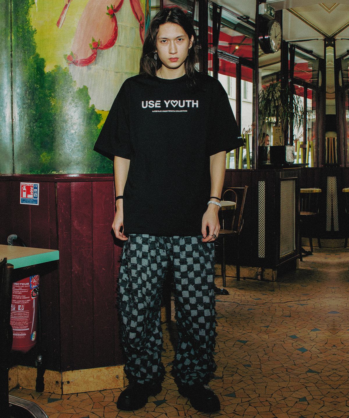 아조바이아조(AJOBYAJO) Use Youth T-Shirt [BLACK]