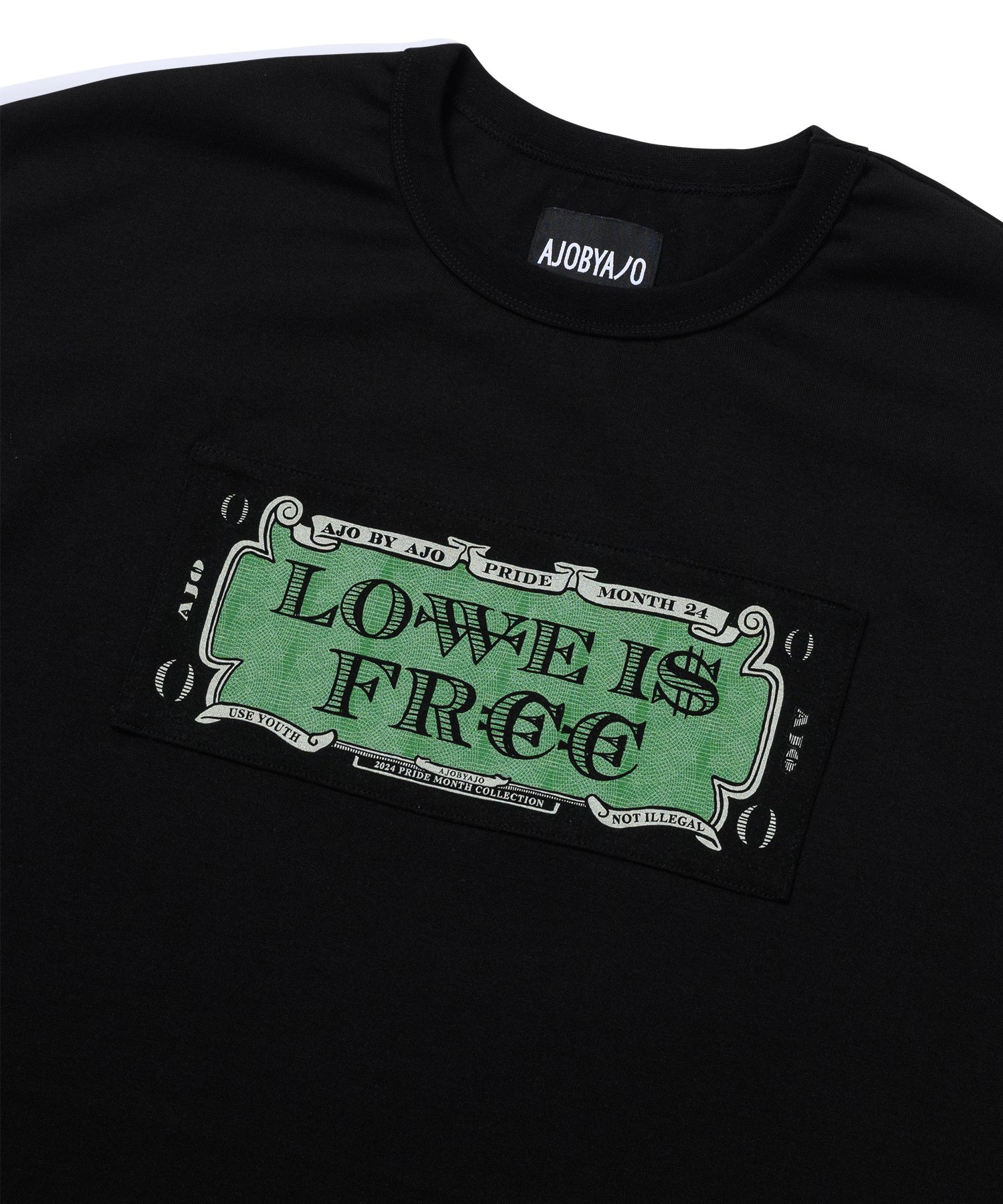 【AJO AJOBYAJO】24SS★ Love Is Free T-Shirt MUSINSA | AJOBYAJO Love Is Free T-Shirt [BLACK]