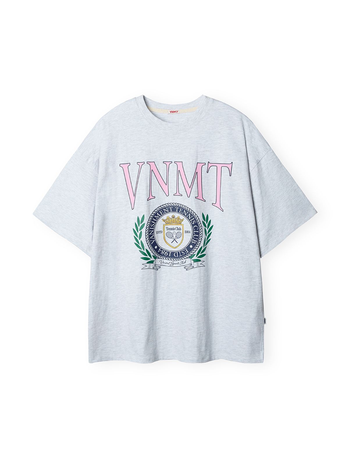바니쉬먼트(VANISHMENT) VNMT tennis club t-shirt_light gray