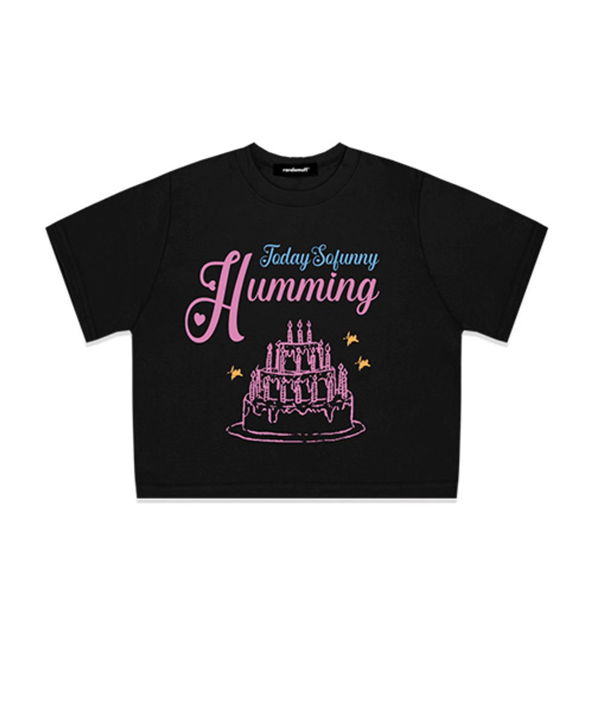 랜덤오프(RANDOMOFF) HUMMING CAKE 슬림 크롭티 [3컬러]