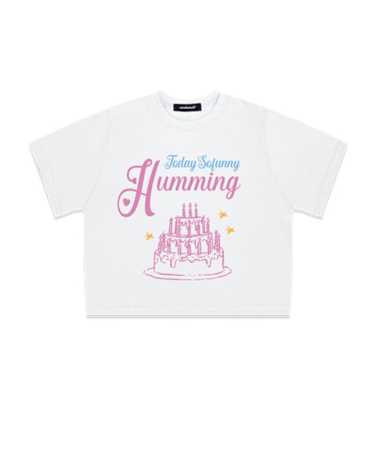 랜덤오프(RANDOMOFF) HUMMING CAKE 슬림 크롭티 [3컬러]
