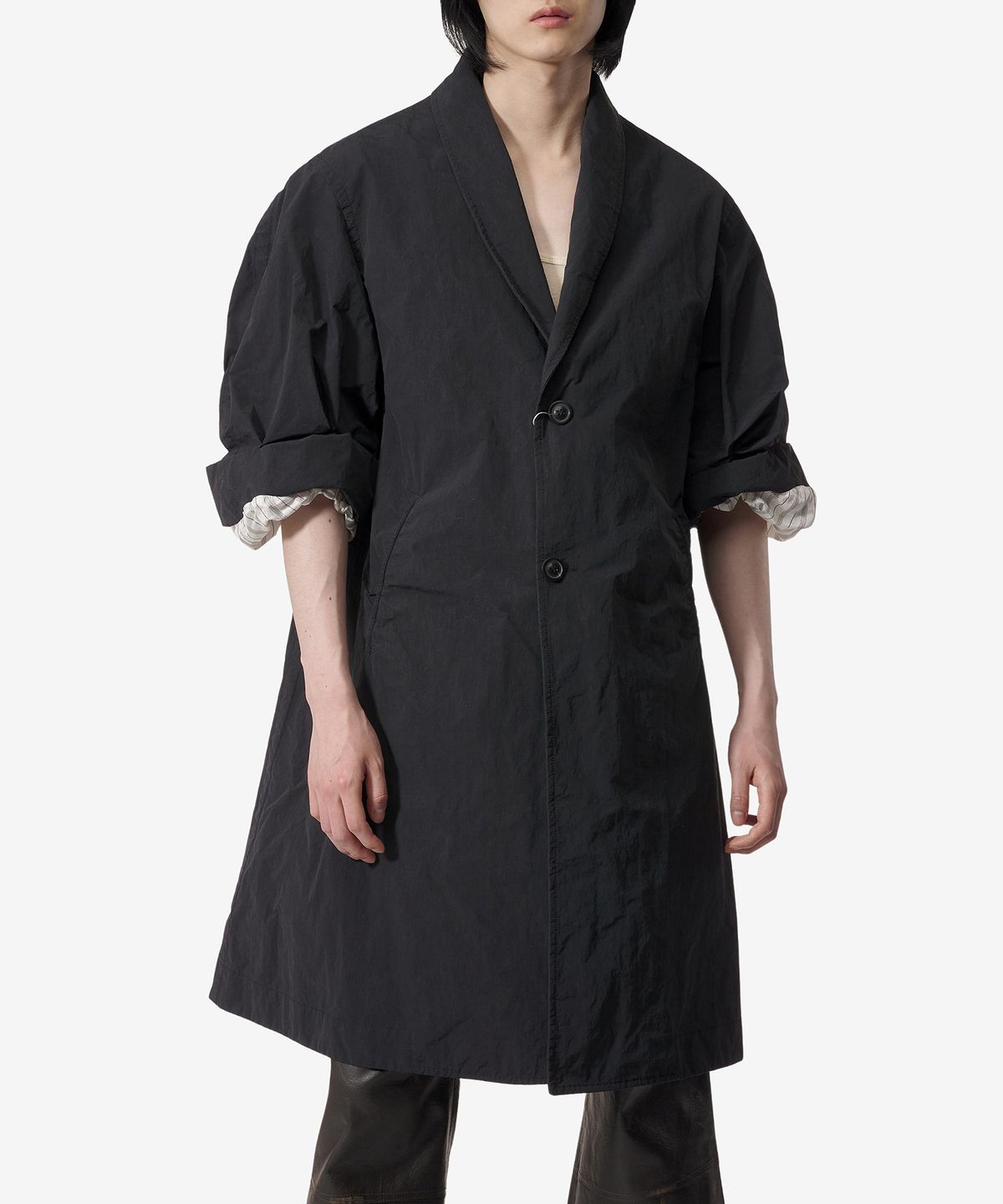 메종 마르지엘라(MAISON MARGIELA) 하드 나일론 코트 - 블랙 / S67AA0055M35044900