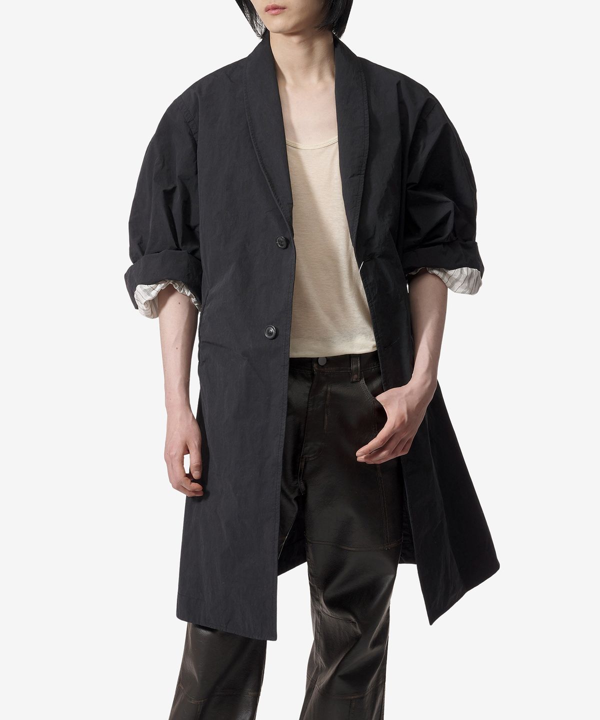 메종 마르지엘라(MAISON MARGIELA) 하드 나일론 코트 - 블랙 / S67AA0055M35044900