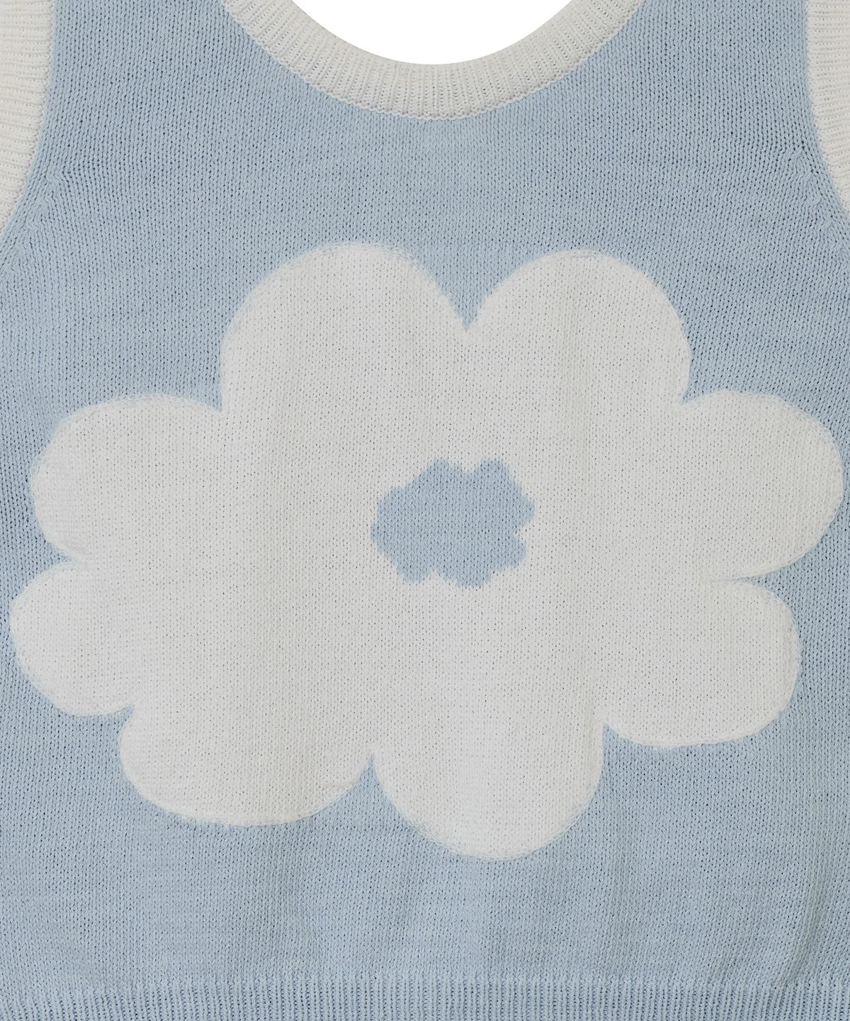 데이지신드롬(DAISY SYNDROME) FUZZY TWO-WAY KNIT VEST sky blue
