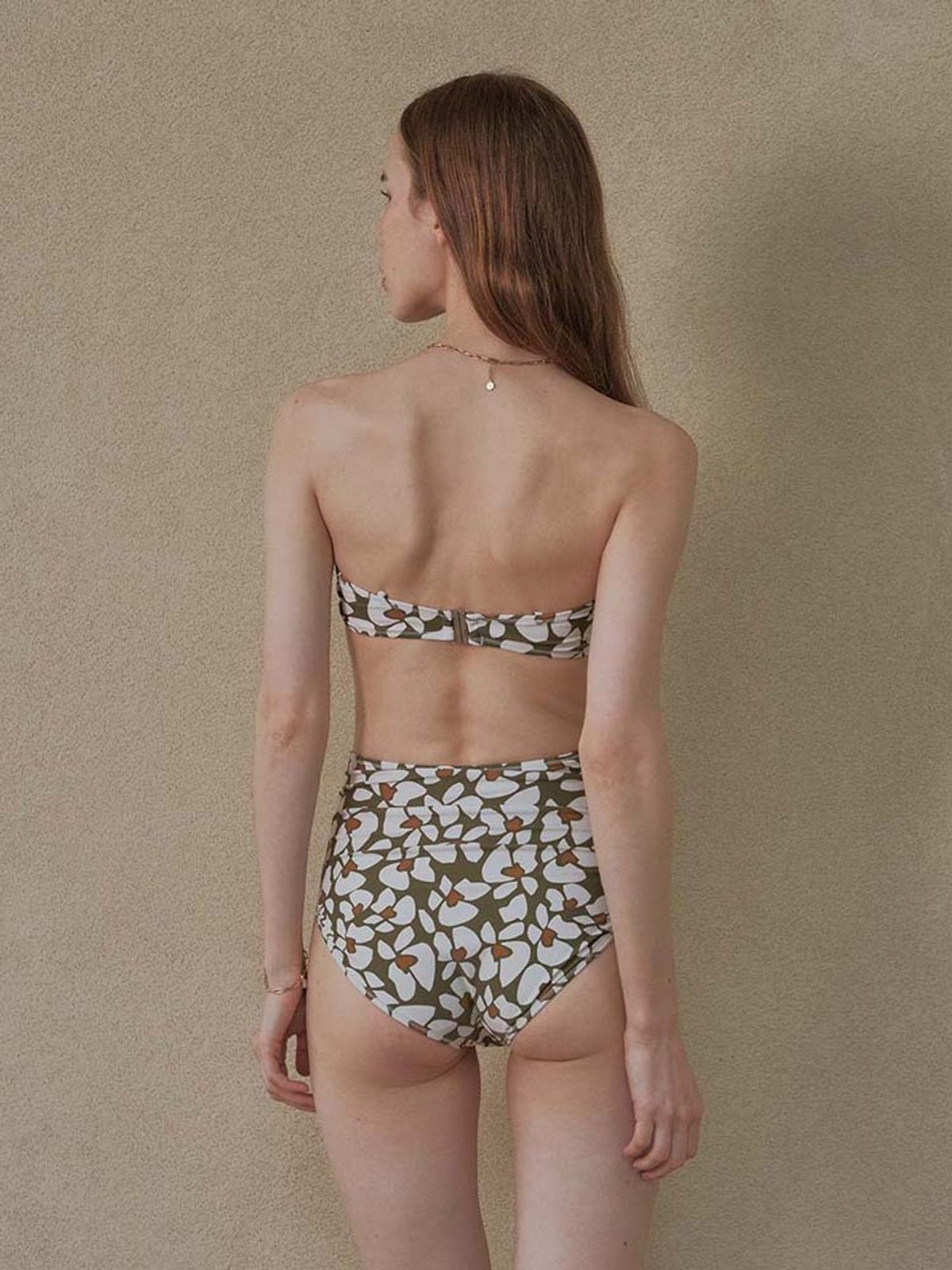 파인베이(FINEBAY) High-rise Brief, Floral Green