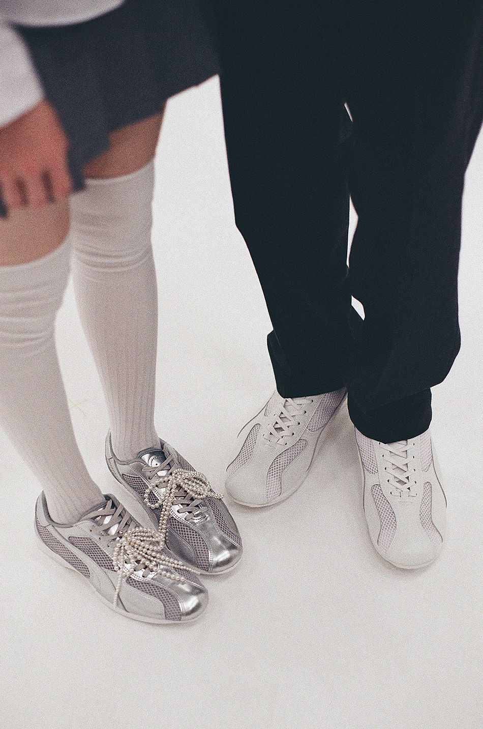 MUSINSA公式 | YASE [Lab Series] スパイダー レザー スニーカー シルバー