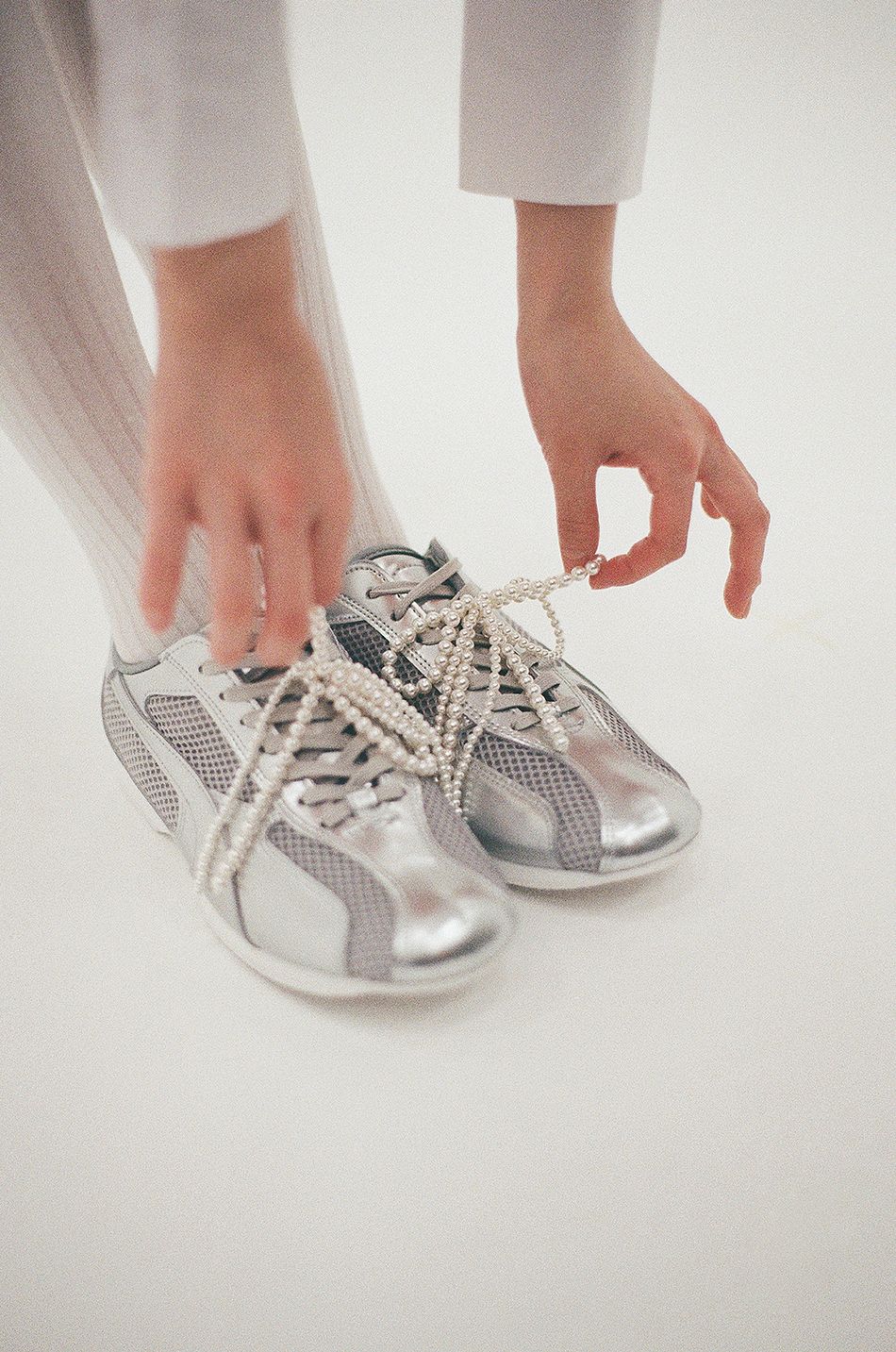 MUSINSA公式 | YASE [Lab Series] スパイダー レザー スニーカー シルバー