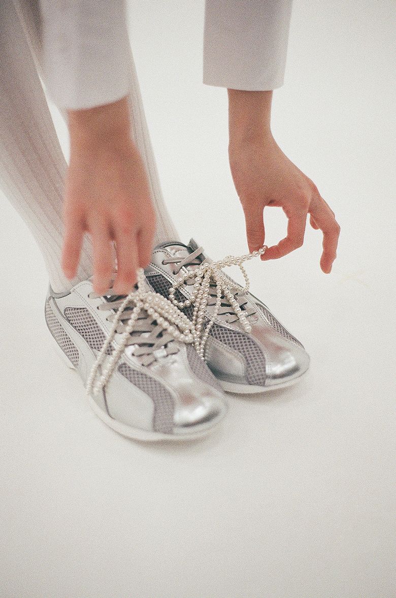 MUSINSA | YASE [Lab Series] Spider Leather Sneakers Silver